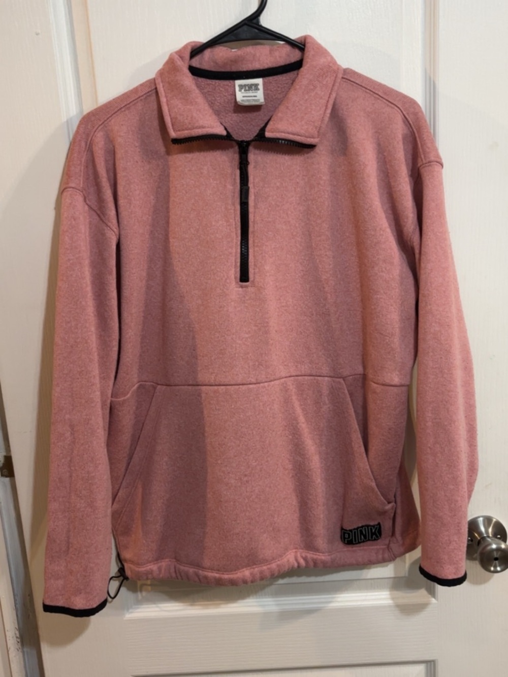 PINK Victoria's Secret Half-Zip Campus Sweatshirt size small